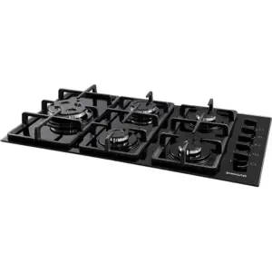 Cooktop Gás 5 Bocas Suggar Vidro Preto Bivolt FG5335VP