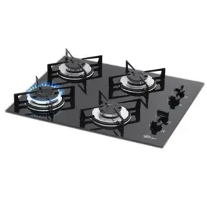 Cooktop Gás 4 Bocas Fischer Preto Bivolt 1519-5713 Cooktop Gás 4 Bocas Fischer Preto Bivolt 1519-5713