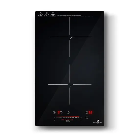 Cooktop Indução 2 Bocas PandaPlus Portátil 3500W Touch Vitrocerâmico Preto 220V