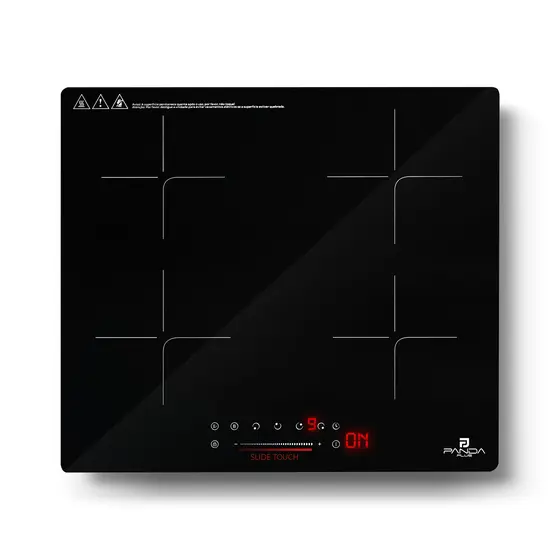 Cooktop Indução 4 Bocas Panda Plus Embutir Preto 220V Painel Touch Mesa Vitrocerâmica 7000W