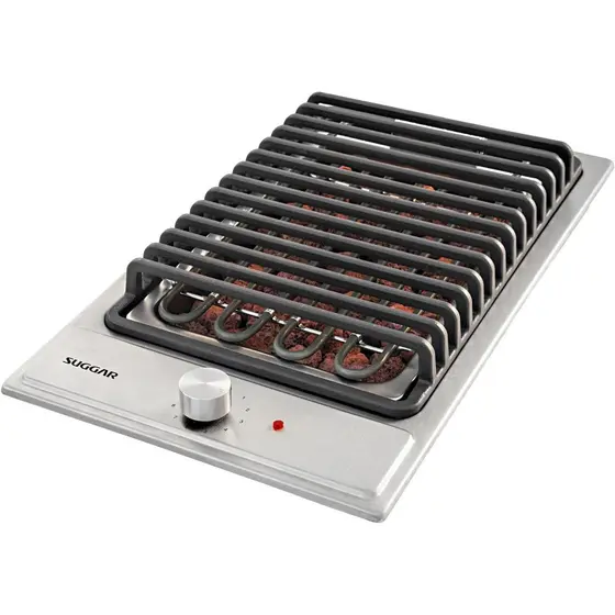 Cooktop Elétrico 1 Boca Suggar Inox Churrasqueira com Grelha 220V Barbecue