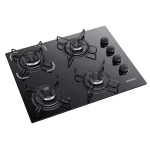 Cooktop Gás 4 Bocas Itatiaia Mesa de Vidro Preto Bivolt Essencial Cooktop Gás 4 Bocas Itatiaia Mesa de Vidro Preto Bivolt Essencial