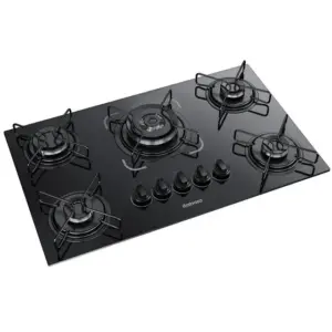 Cooktop Gás 5 Bocas Itatiaia Tripla Chama Preto Bivolt Essencial Cooktop Gás 5 Bocas Itatiaia Tripla Chama Preto Bivolt Essencial