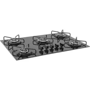 Cooktop Gás 5 Bocas Suggar Mesa de Vidro Bivolt FG5005AVP