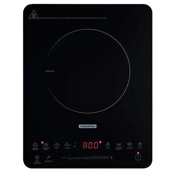Cooktop Indução 1 Boca Tramontina Portátil Comando Touch 220V