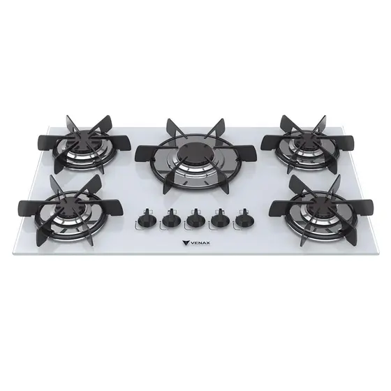 Cooktop Gás 5 Bocas Venax Branco GLP Sognare