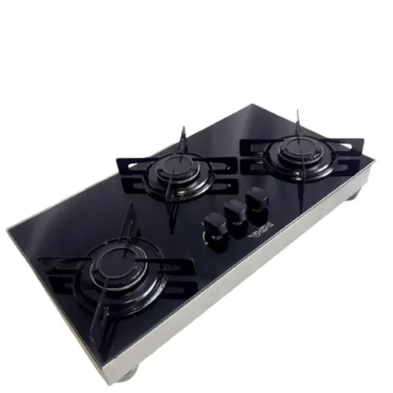 Cooktop Gás 3 Bocas Win de Sobrepor Preto Acendimento Manual