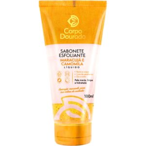 Sabonete Líquido Esfoliante Corpo Dourado Maracujá e Camomila Rosto e Corpo 180ml Sabonete Líquido Esfoliante Corpo Dourado Maracujá e Camomila Rosto e Corpo 180ml