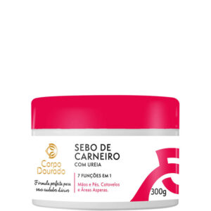 Sebo de Carneiro para Mãos e Pés Corpo Dourado 7 em 1 com Ureia 300g