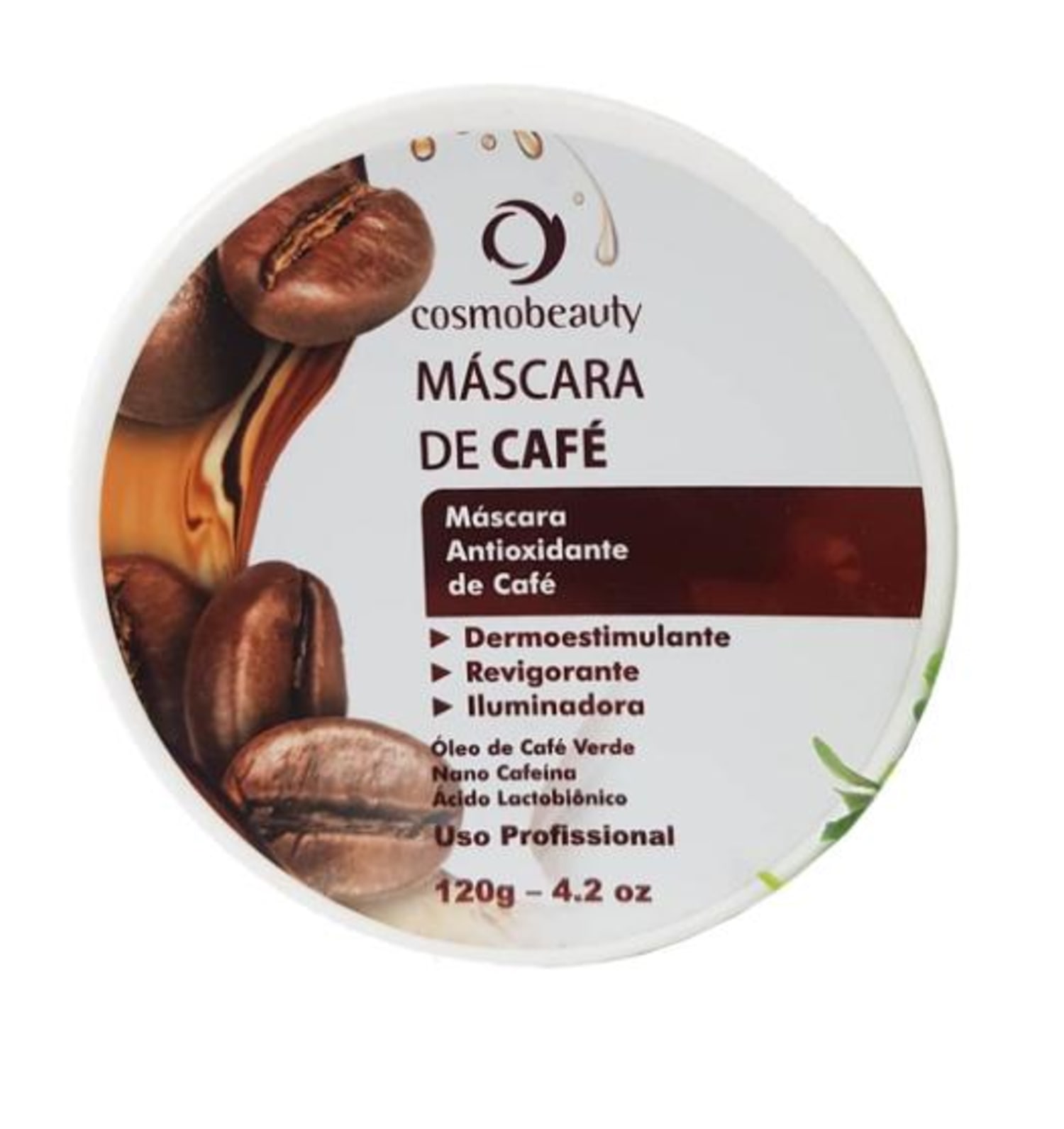Máscara Facial Profissional Cosmobeauty Máscara de Café 120g