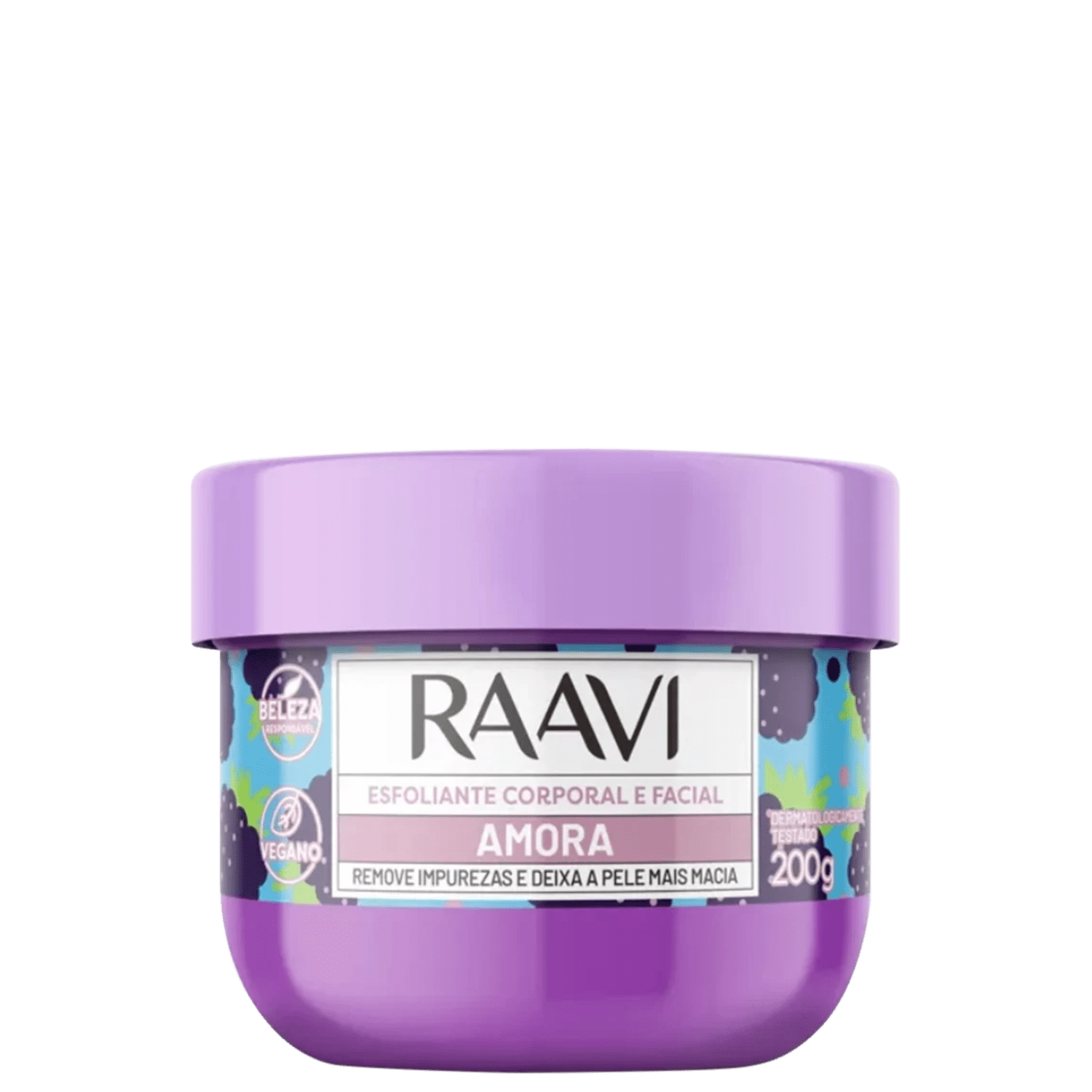 Creme Esfoliante Raavi Amora Facial e Corporal 200g