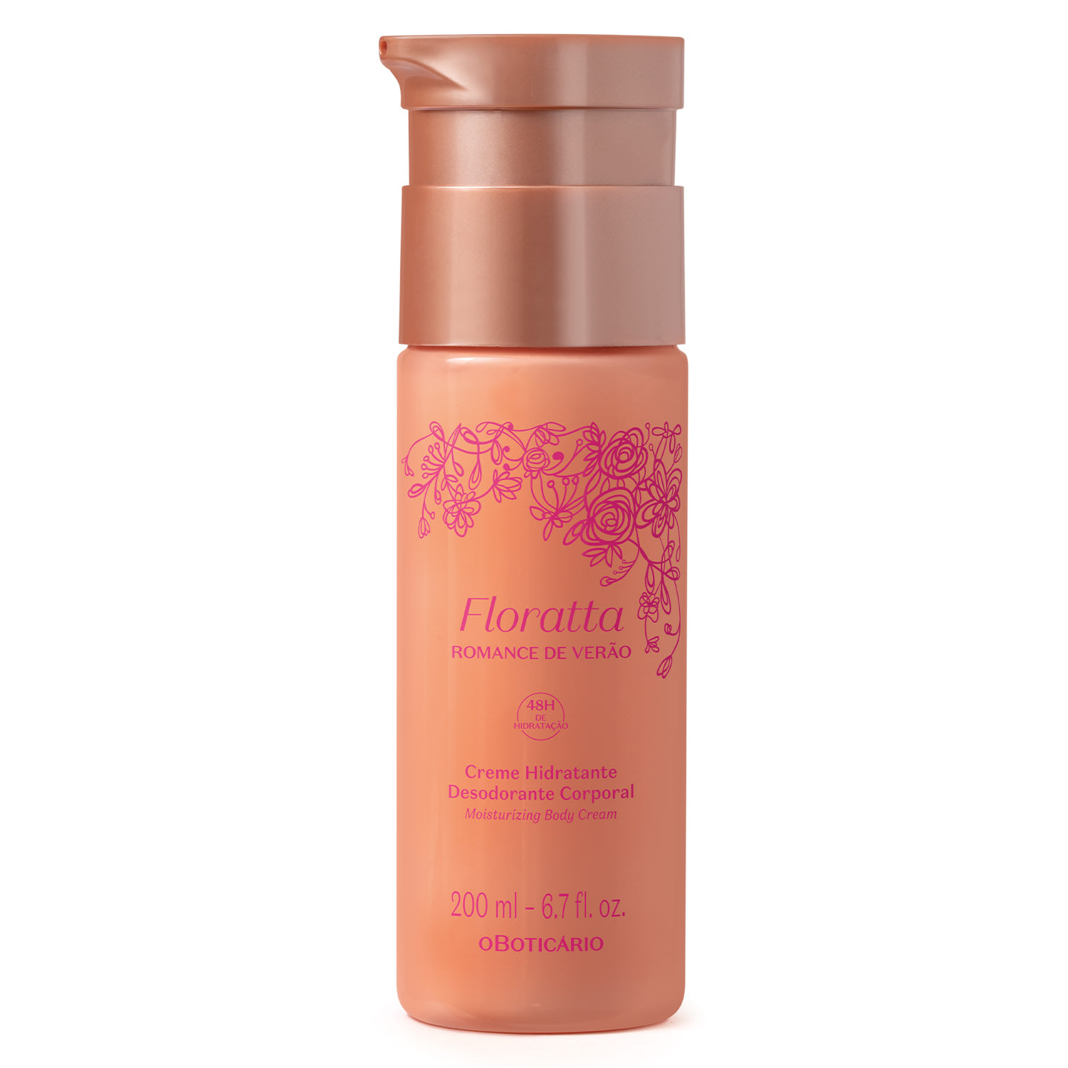 Creme Corporal Floratta Romance de Verão Hidratante Desodorante 200ml