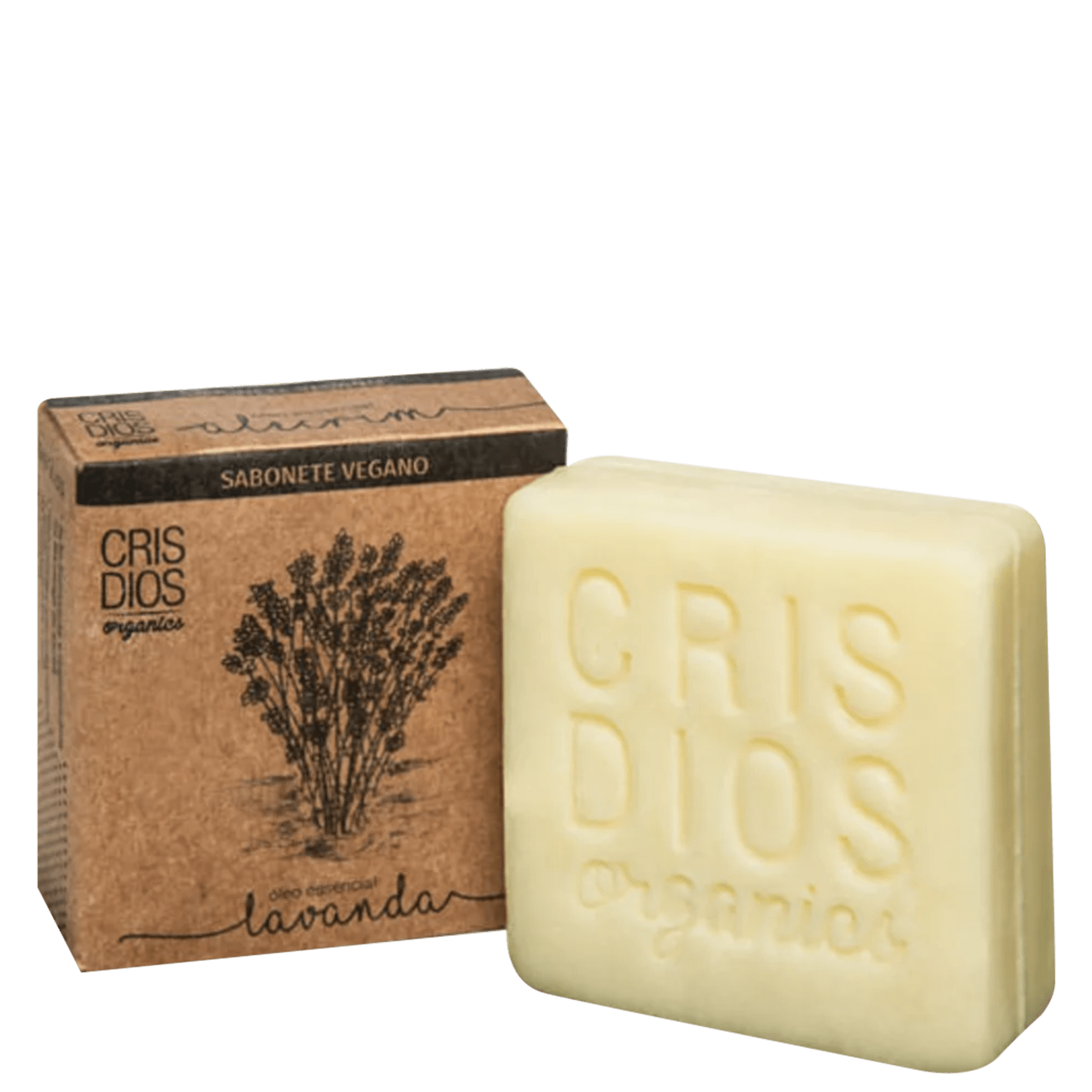 Sabonete em Barra Cris Dios Organics Óleos Essenciais de Lavanda 100g