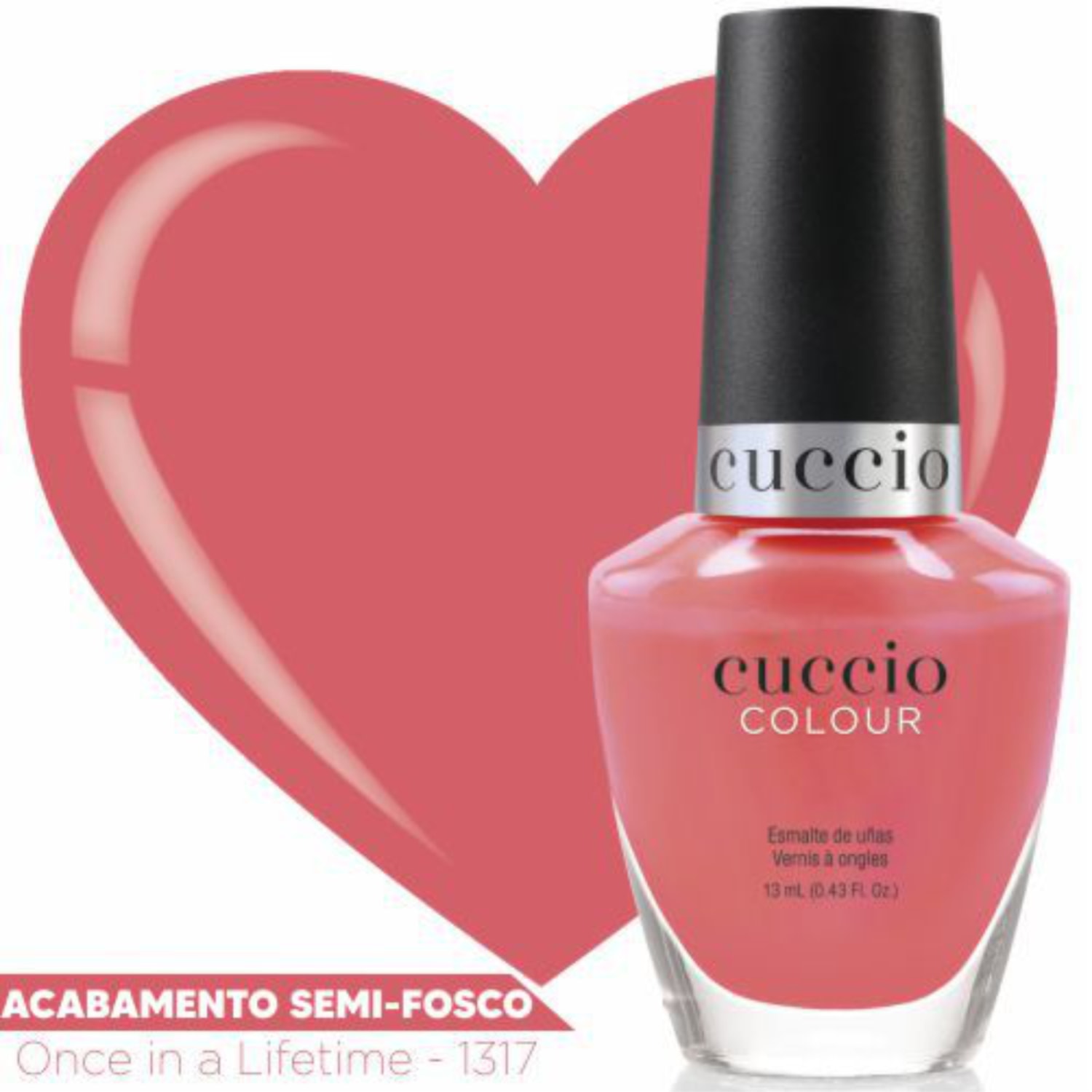 Esmalte Cremoso Semi-Fosco Cuccio Brasil Colour Once in a Lifetime Rosa 1317 13ml
