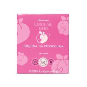 Sabonete em Barra Cuide-se Bem Doçura na Pessegura o Boticário 4 Unidades