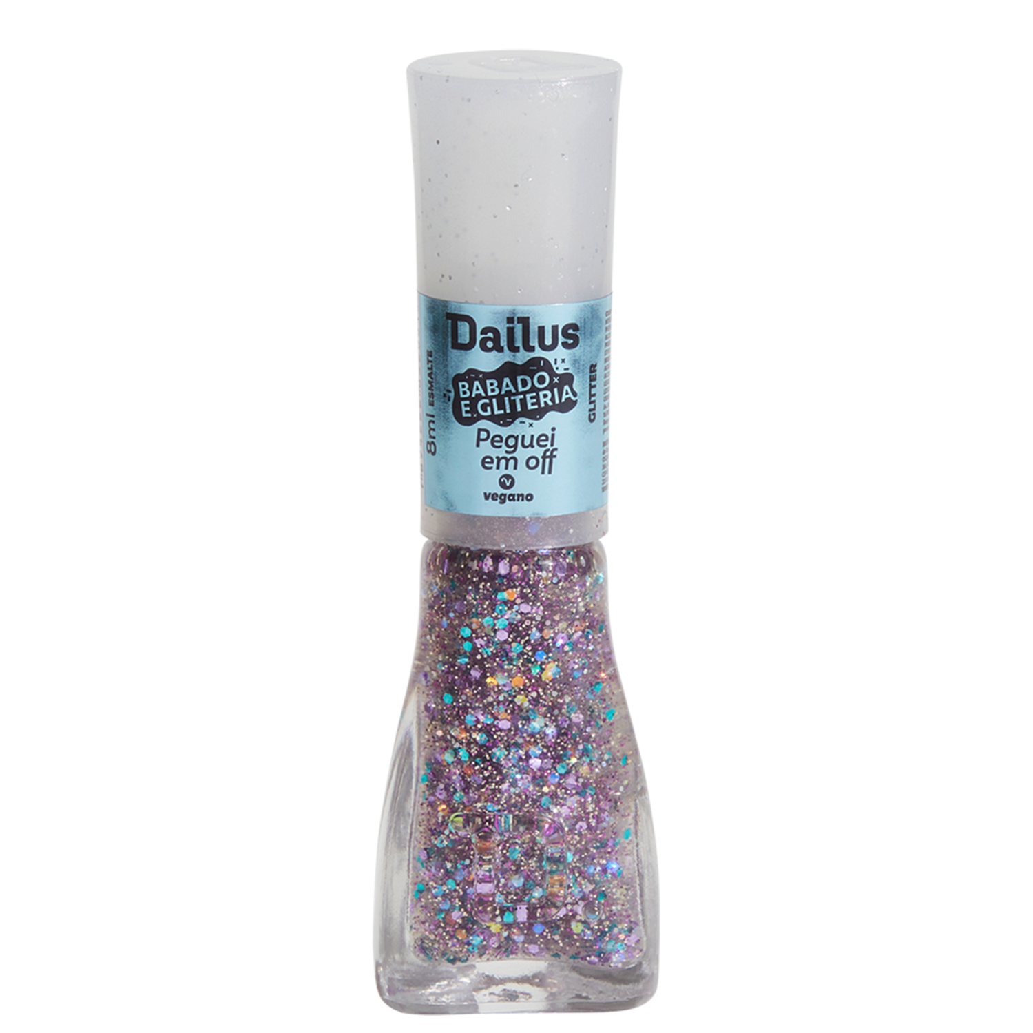 Esmalte Dailus Babado e Gliteria Peguei em Off 8ml