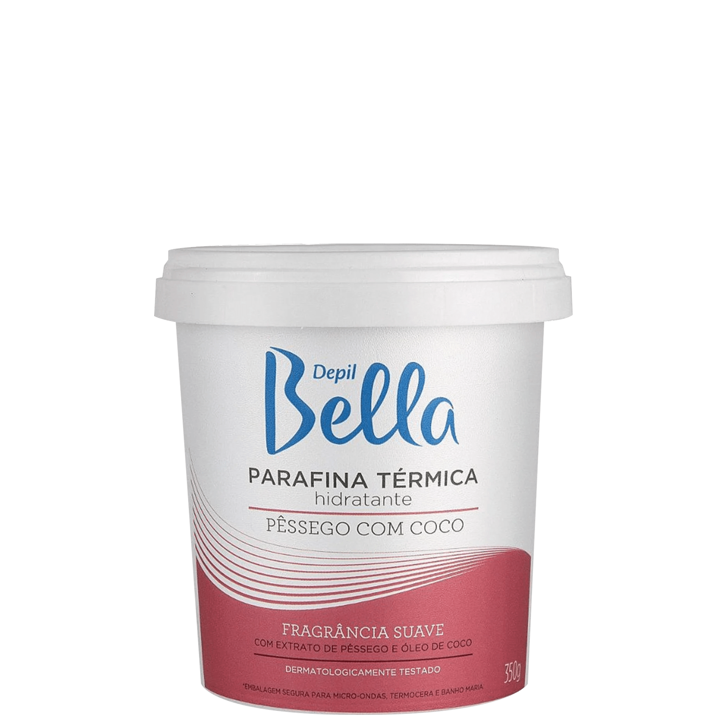 Parafina Corporal Depil Bella Pêssego com Coco Térmica Hidratante 350g