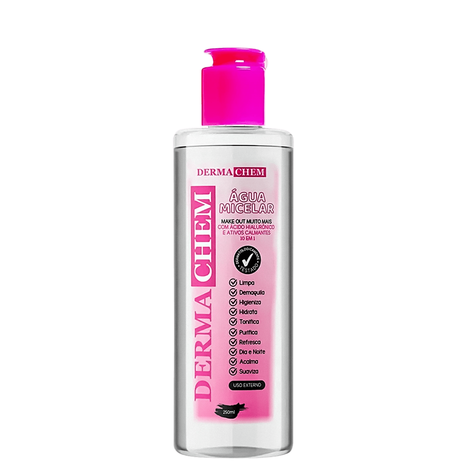 Água Micelar DermaChem Ácido Hialurônico 250ml