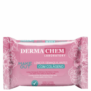 Lenço Demaquilante DermaChem Make Out Colágeno 25 unidades
