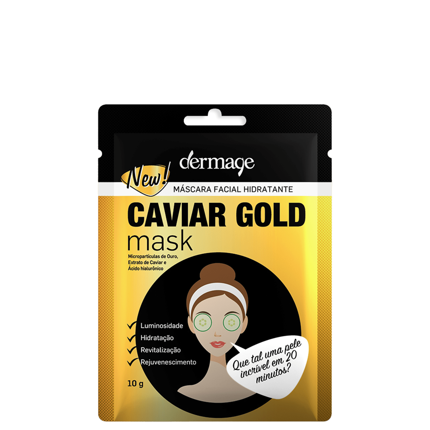 Máscara Facial Dermage Caviar Gold 10g