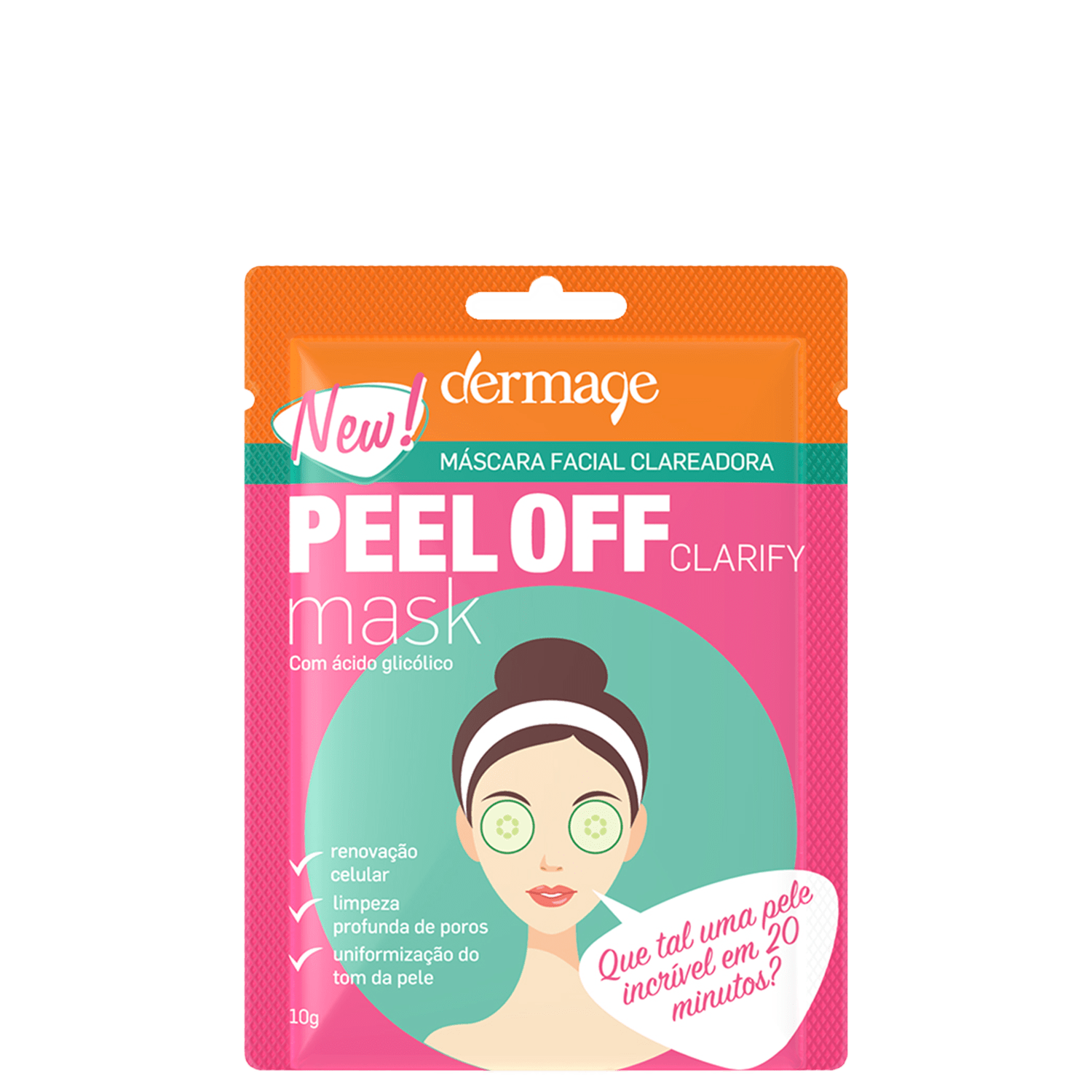Máscara Facial Dermage Peel Off Clarify 10g