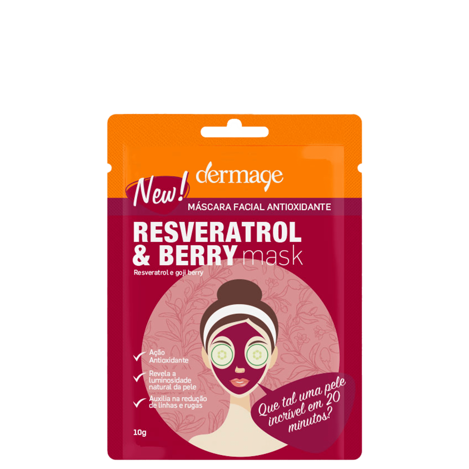 Máscara Facial Dermage Resveratrol e Berry 10g