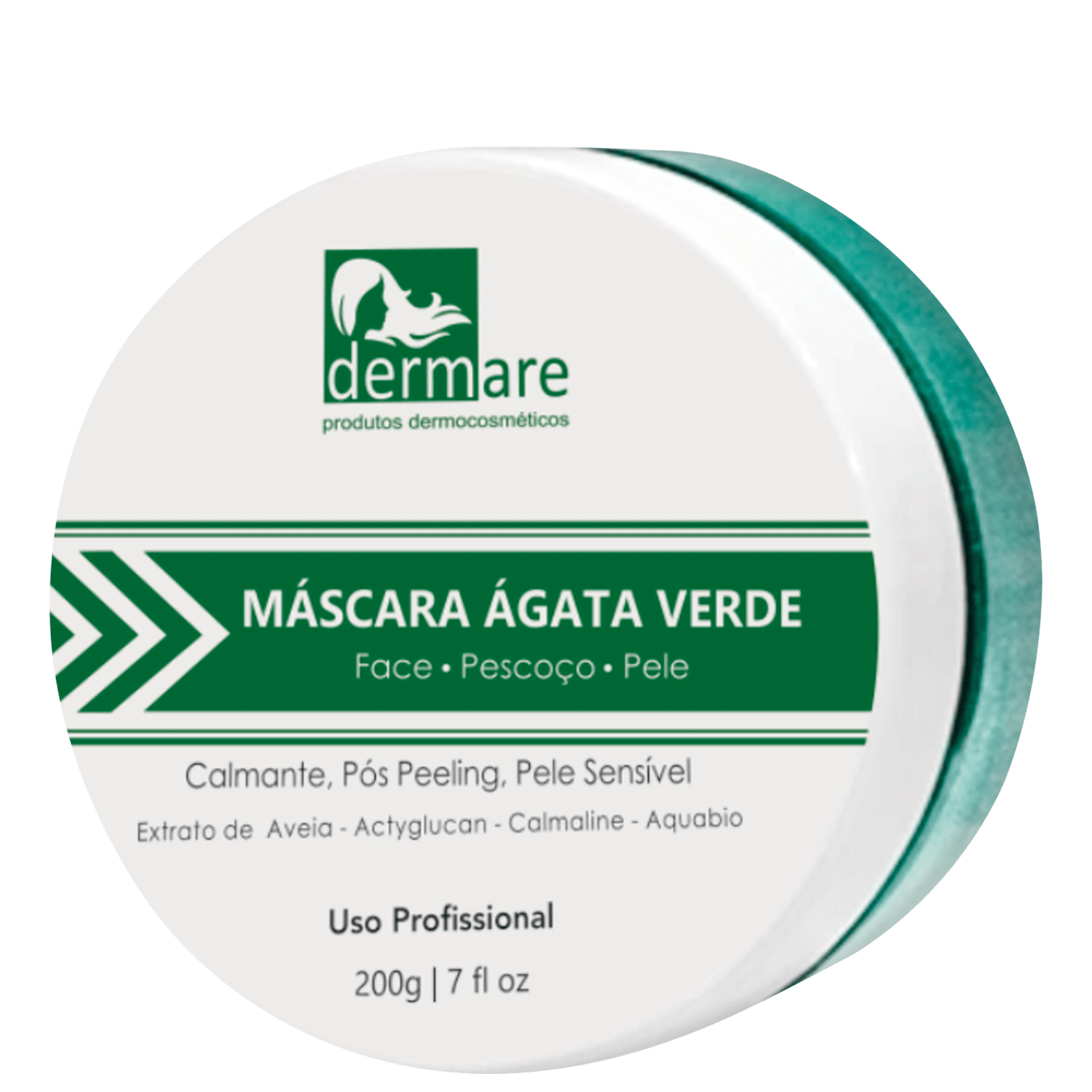 Máscara Facial Dermare Ágata Verde 200g