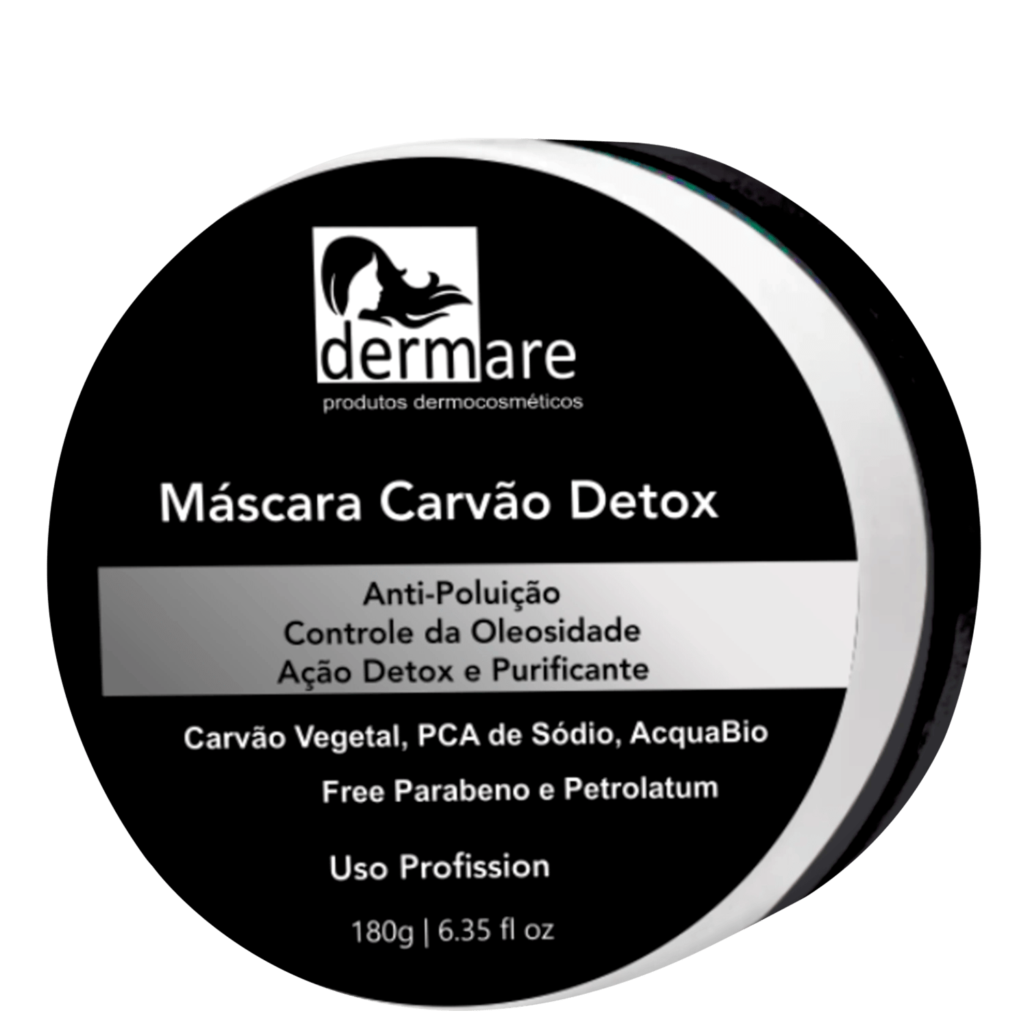 Máscara Facial Dermare Carvão Detox 180g
