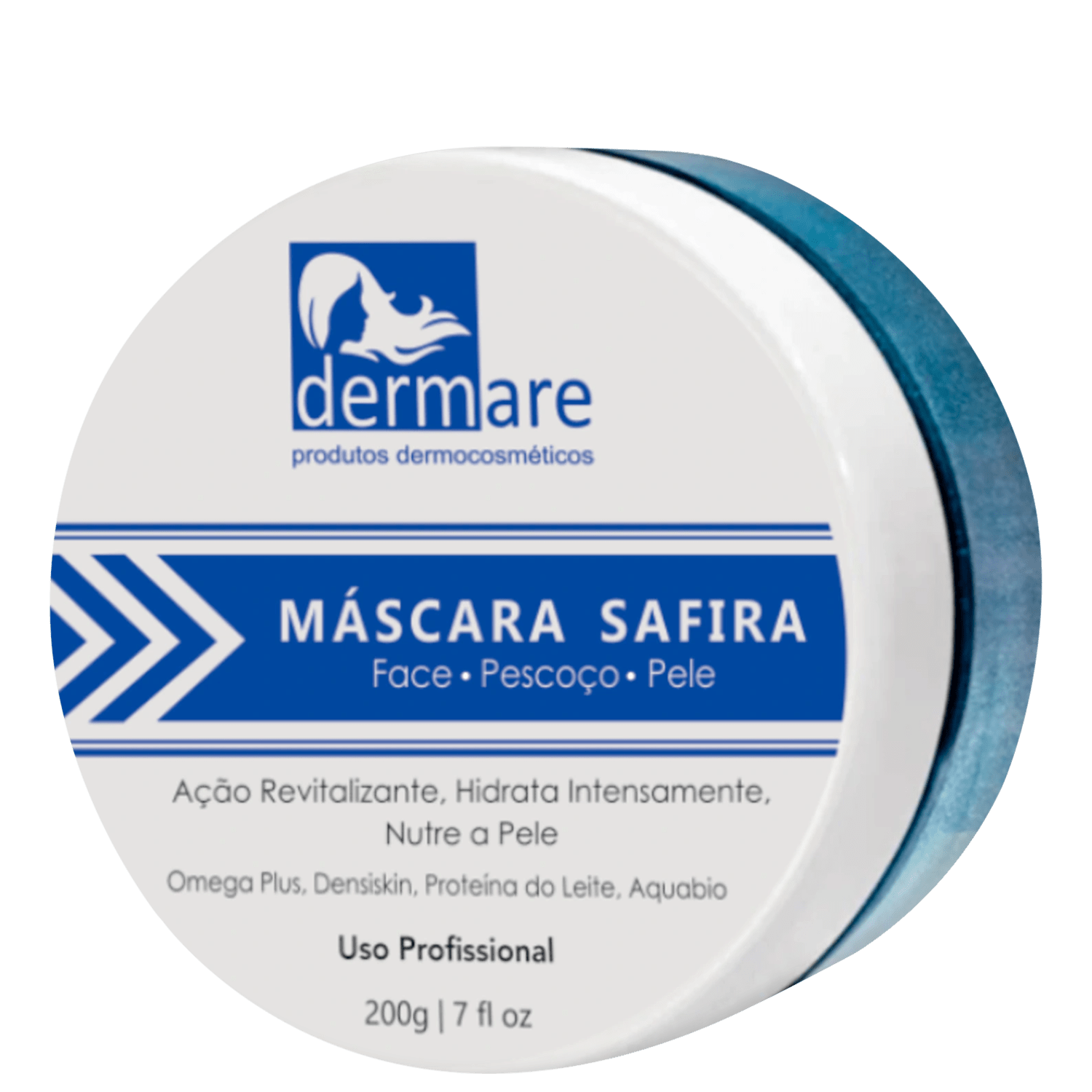 Máscara Facial Dermare Safira Azul 200g