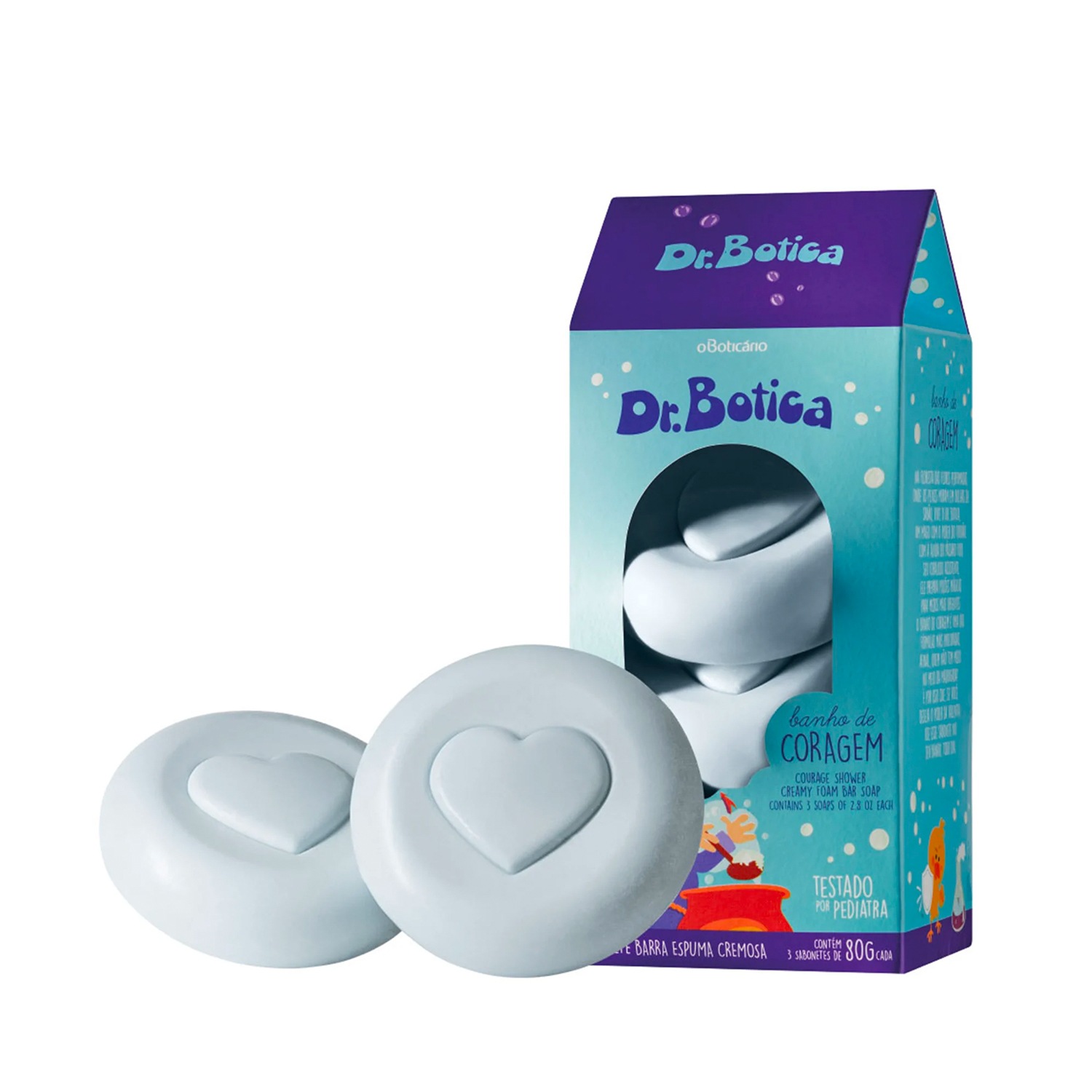 Sabonete em Barra Dr Botica Banho de Coragem o Boticário 3x80g
