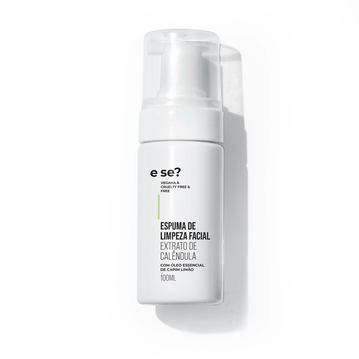 Espuma de Limpeza Facial E se? Cosméticos Extrato de Calêndula Óleo Essencial de Capim Limão 100ml