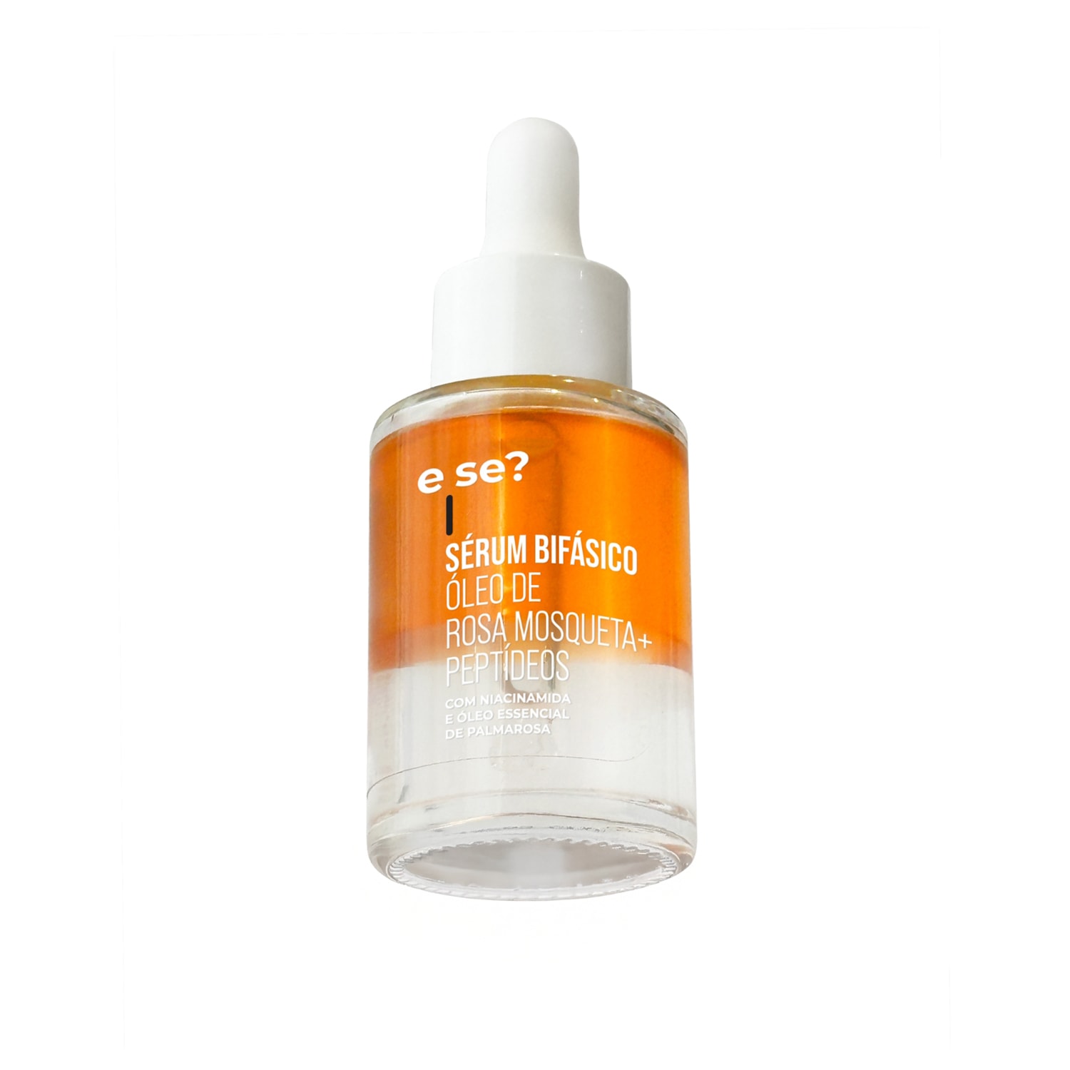 Sérum Bifásico E se? Cosméticos Óleo de Rosa Mosqueta Peptídeos Niacinamida 32ml