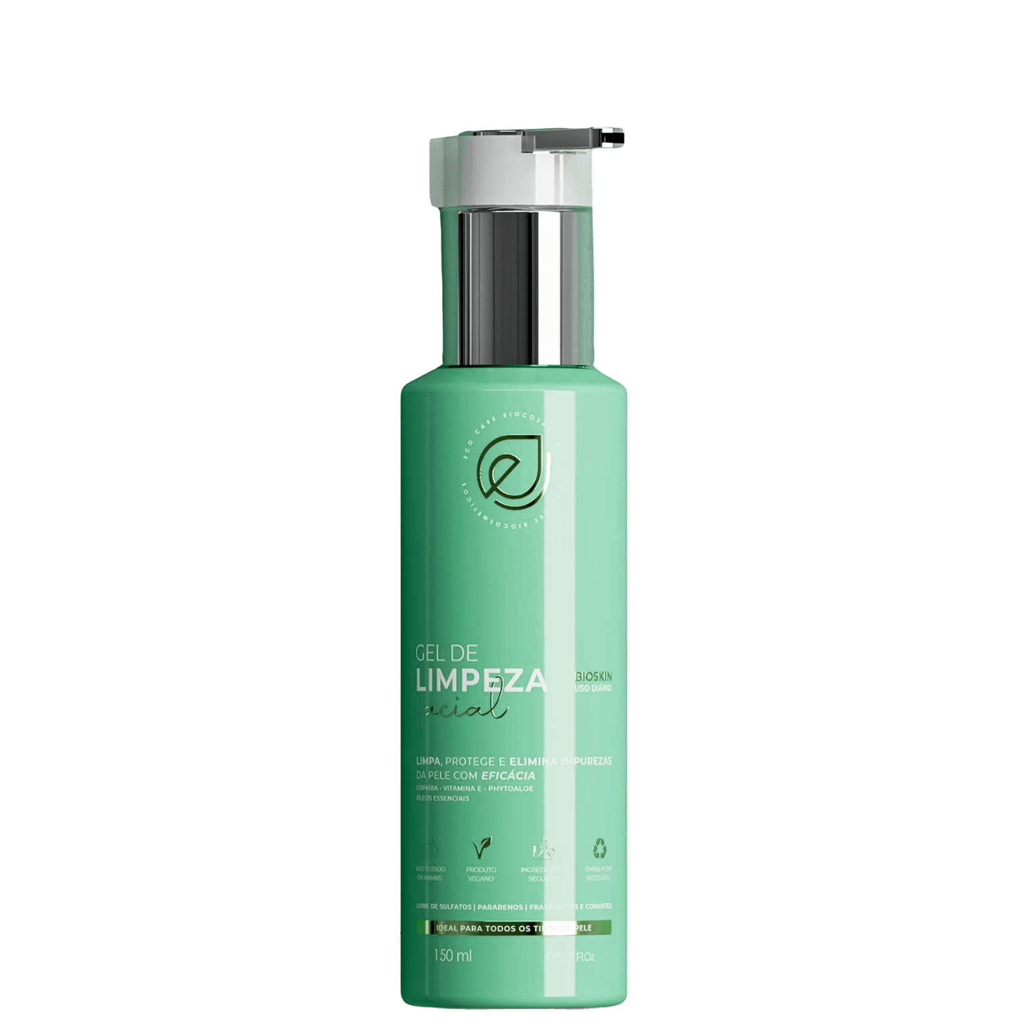 Gel de Limpeza Facial Eco Care Biocosméticos Bioskin 150ml