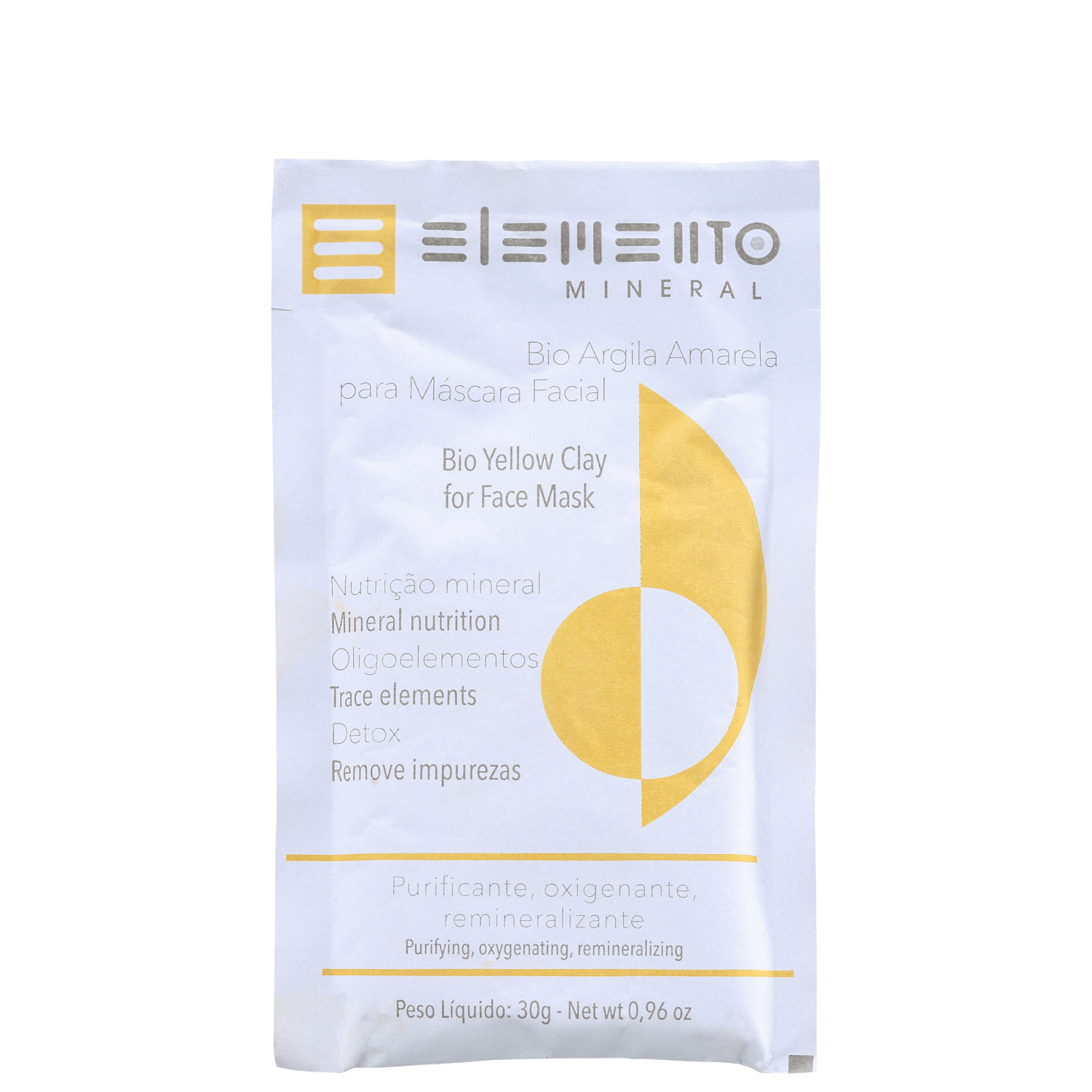 Máscara Facial Elemento Mineral Bio Argila Amarela 30g