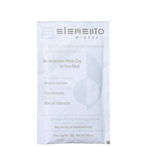 Máscara Facial Elemento Mineral Bio Argila Branca da Amazônia 30g