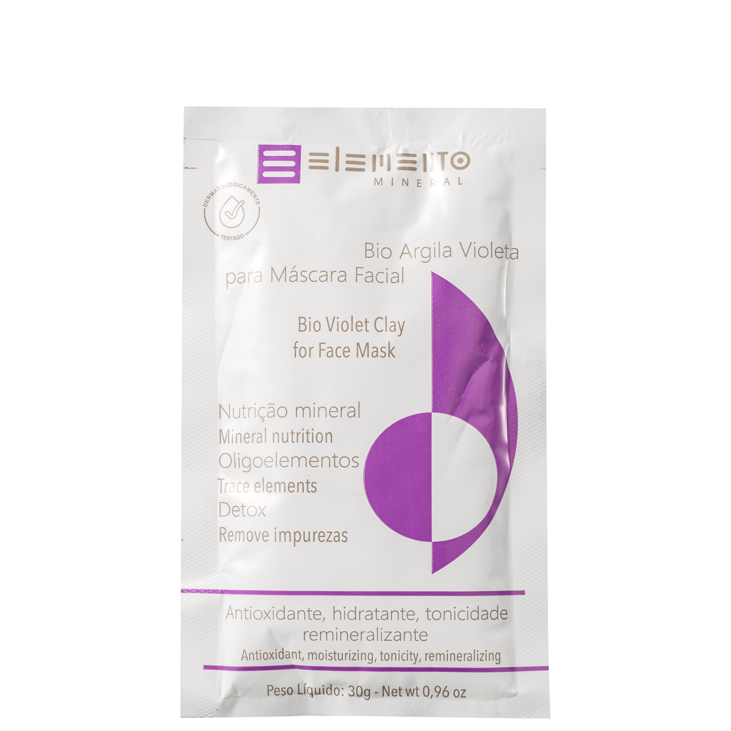 Máscara Facial Elemento Mineral Bio Argila Violeta 30g