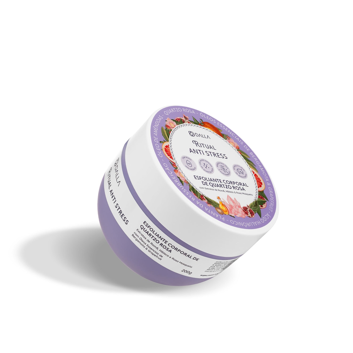 Esfoliante Dalla Ritual Anti Stress Corporal Com Ácido Hialurônico Rosa Mosqueta 120ml