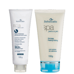 Esfoliante de Pé Gomage e Creme Evita Chulé Mau Cheiros Kit 1 Unidade