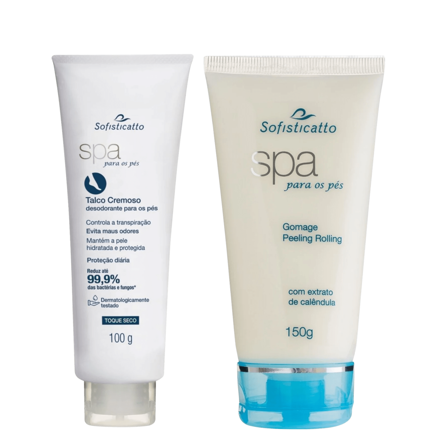 Esfoliante de Pé Gomage e Creme Evita Chulé Mau Cheiros Kit 1 Unidade