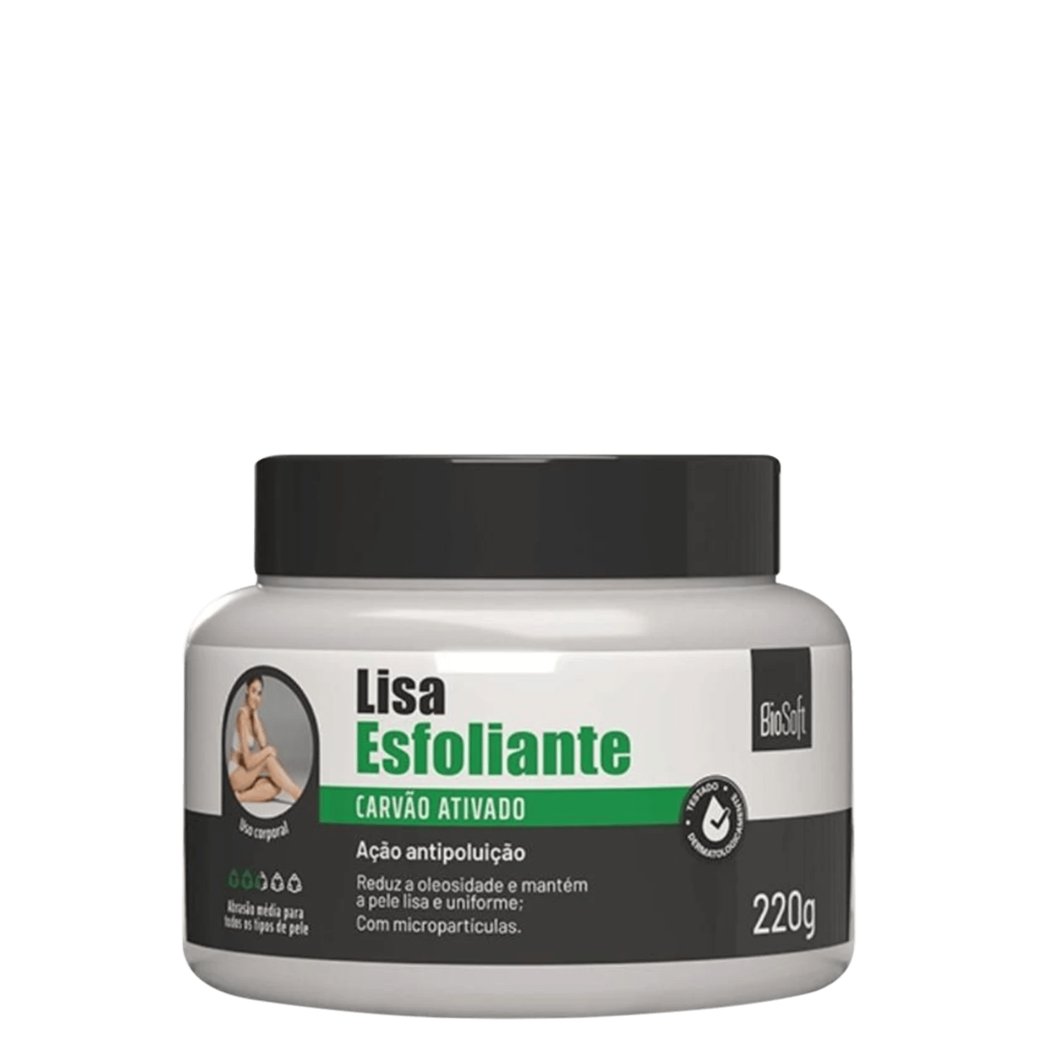 Esfoliante Para O Corpo Com Carvão Ativado Ação Antipoluição