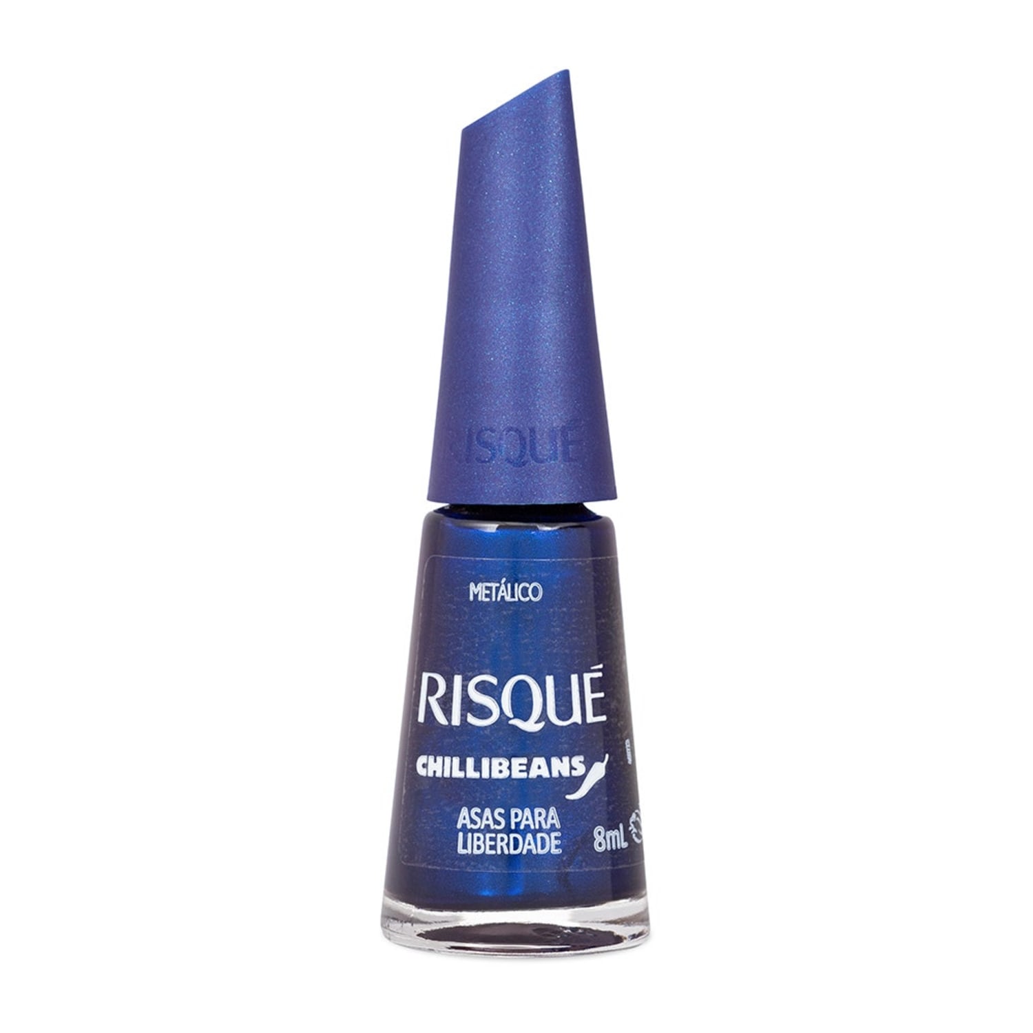 Esmalte Metálico Risqué & Chilli Beans Asas para Liberdade Azul 8ml