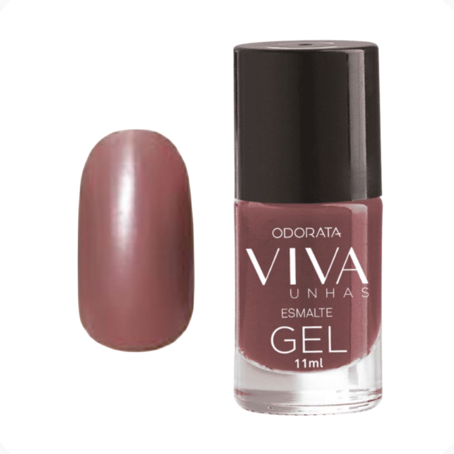 Esmalte em Gel Hipoalergênico ODORATA Viva Unhas Castanha Chá Cremoso 7ml (Secagem Rápida)