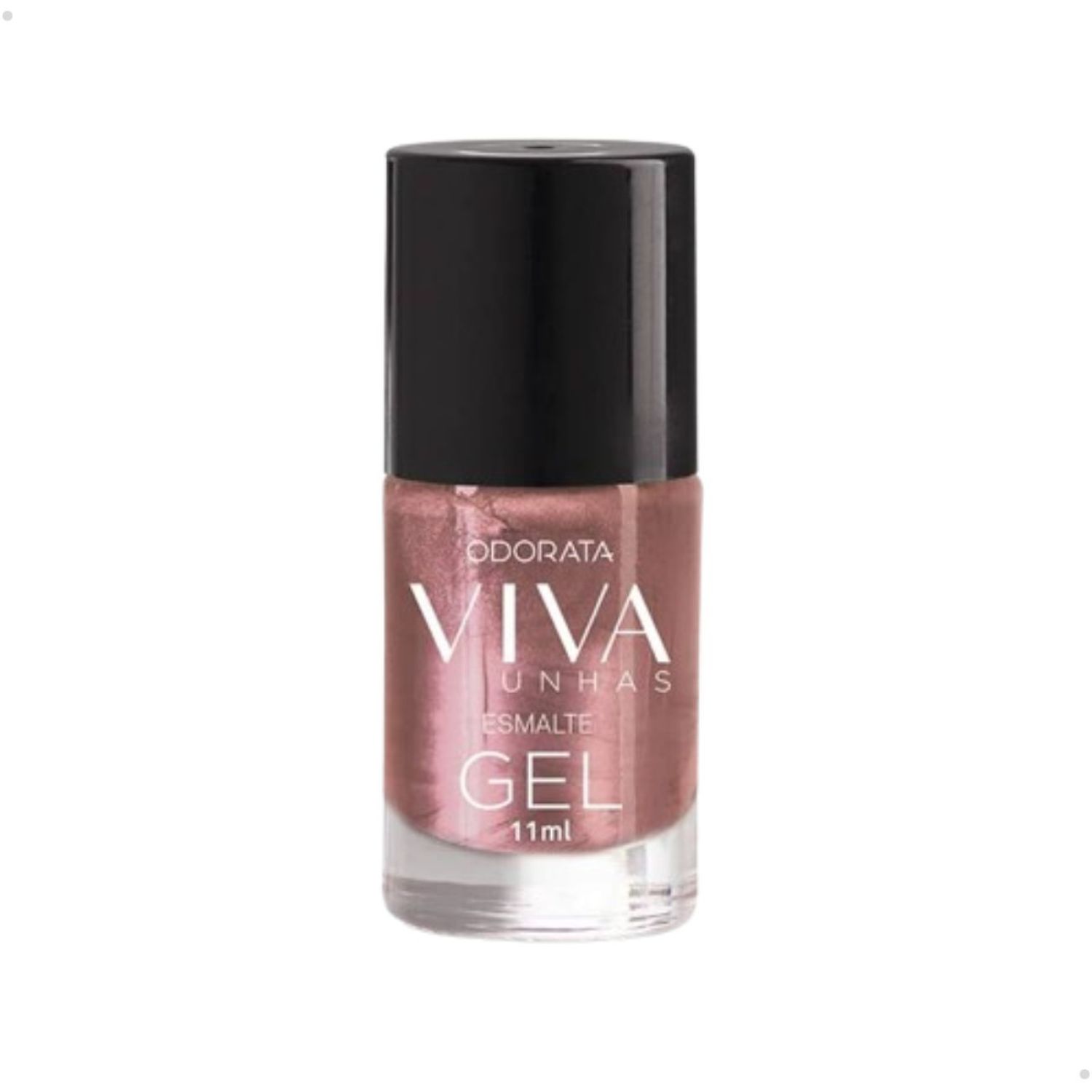 Esmalte em Gel Hipoalergênico ODORATA Viva Unhas Riqueza Rosado Cintilante 7ml (Secagem Rápida)