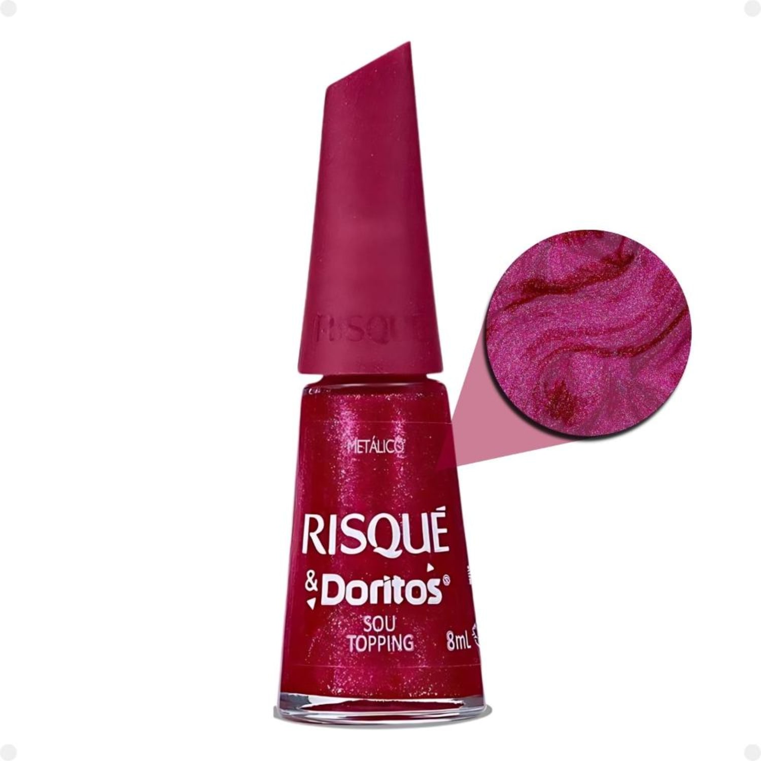 Esmalte Metálico Risqué & Doritos Sou Topping 8ml