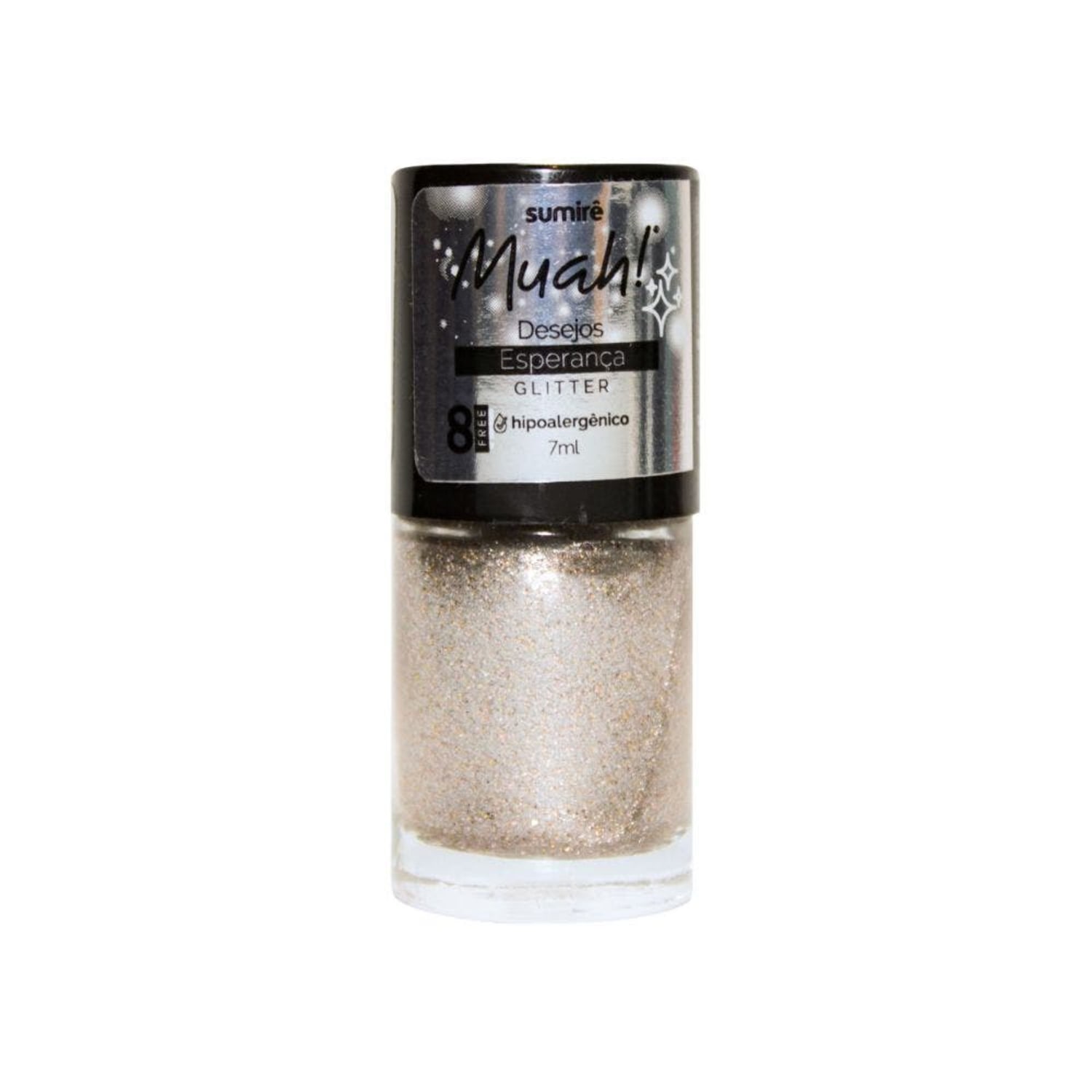 Esmalte Glitter Muah! Desejos Esperança 7ml