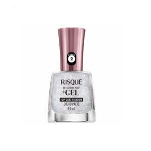 Esmalte Risqué Gel Diamond Top Coat Paetê 9,5ml Esmalte Risqué Gel Diamond Top Coat Paetê 9,5ml