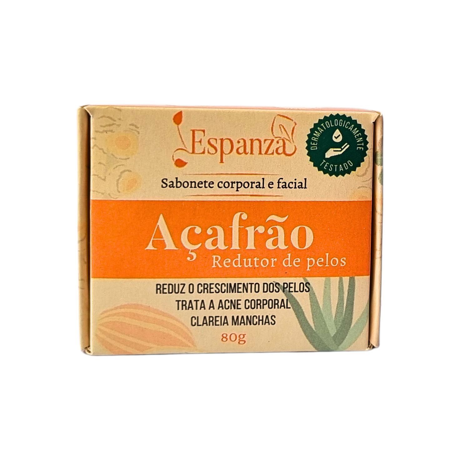 Sabonete em Barra Espanza Açafrão Redutor de Pelos 80g