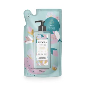 Refil Creme Corporal Eudora Instance Algodão e Jasmim Hidratante Desodorante 350ml