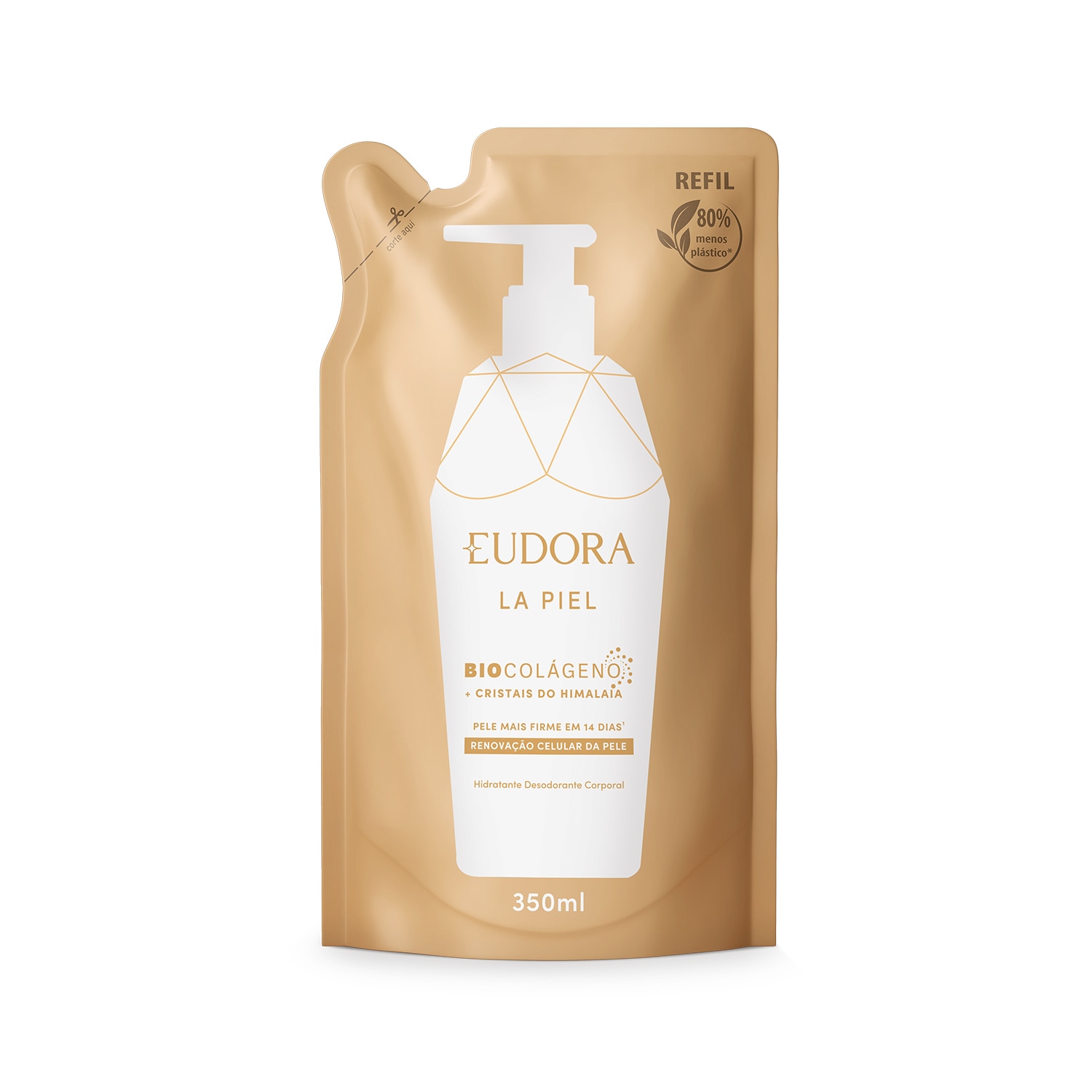 Refil Hidratante Desodorante Corporal Eudora La Piel Cristais do Himalaia 350ml