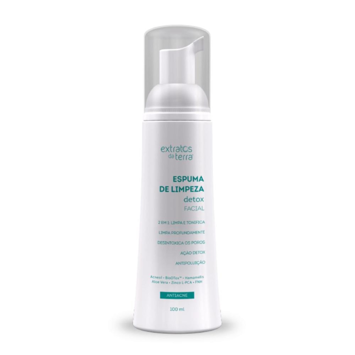 Espuma de Limpeza Extratos da Terra Detox 100ml